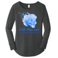 Faith Hope Love Colon Cancer Awareness Women's Perfect Tri Tunic Long Sleeve Shirt