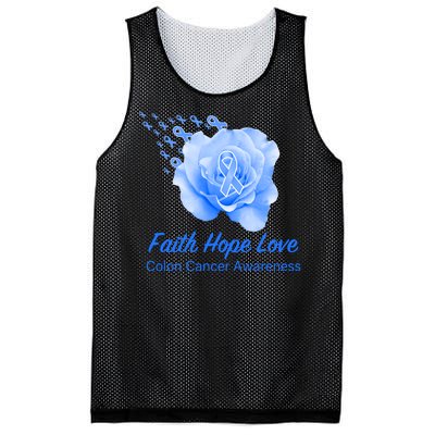 Faith Hope Love Colon Cancer Awareness Mesh Reversible Basketball Jersey Tank