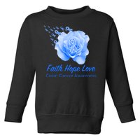 Faith Hope Love Colon Cancer Awareness Toddler Sweatshirt