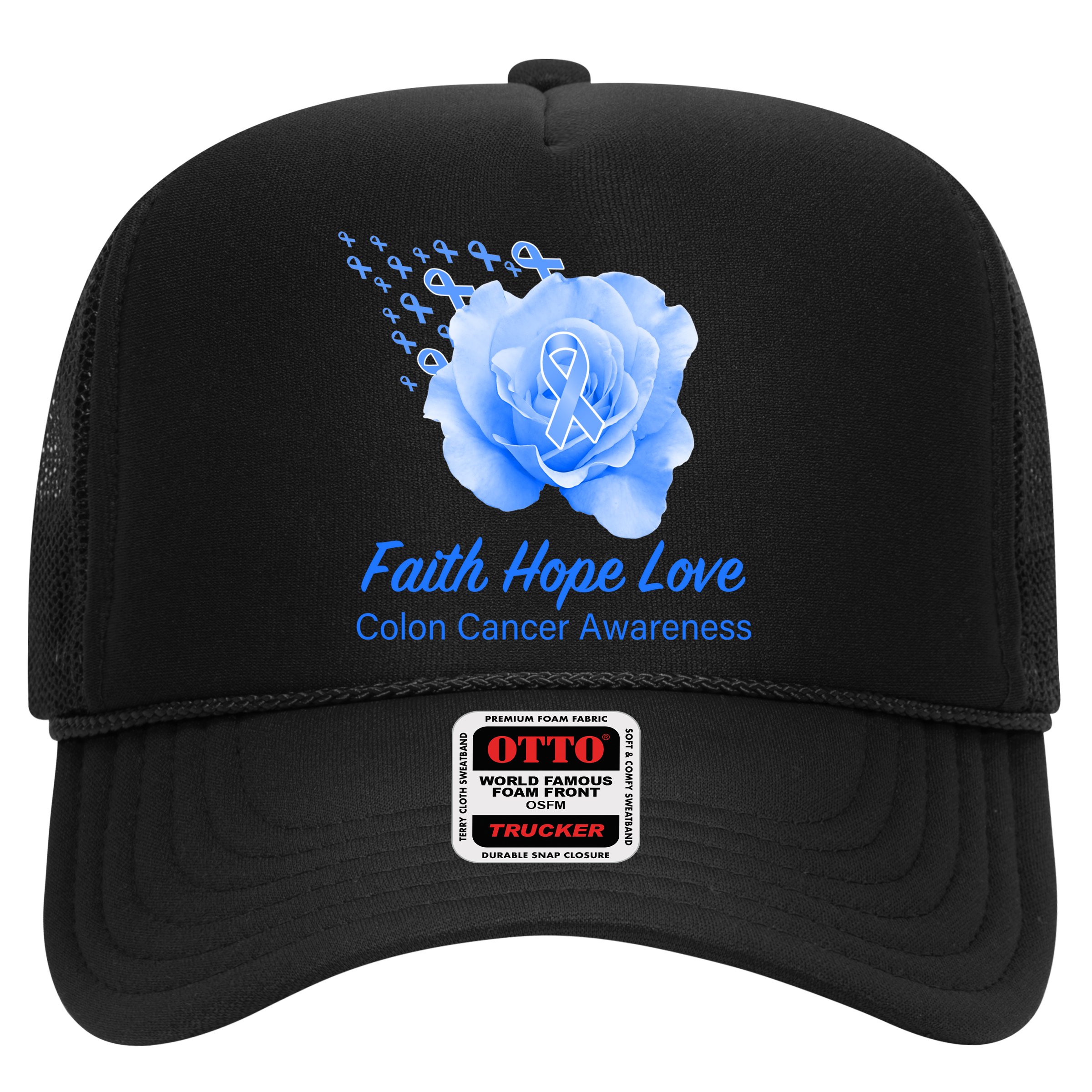 Faith Hope Love Colon Cancer Awareness Hat