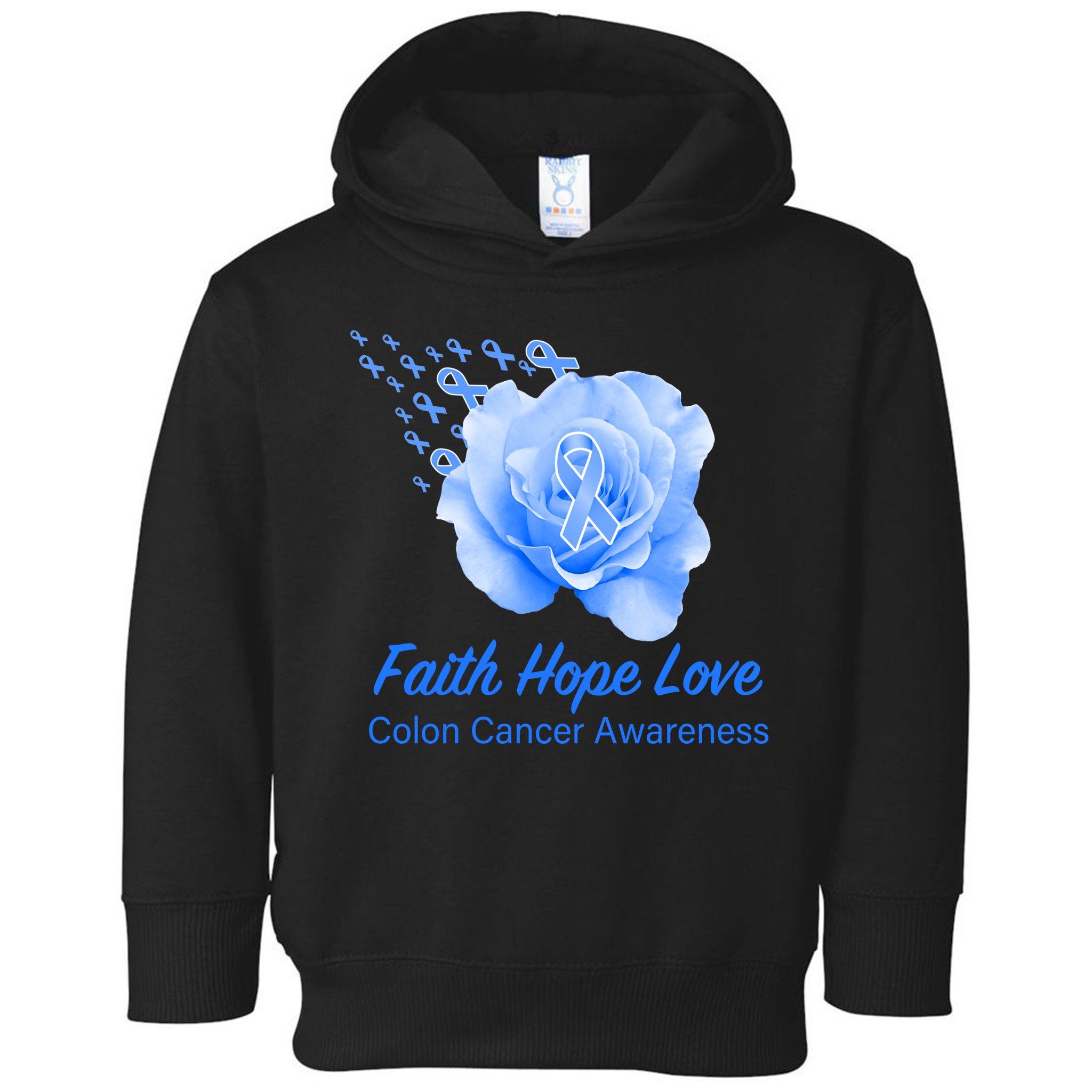 Faith Hope Love Colon Cancer Awareness Toddler Hoodie