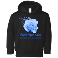 Faith Hope Love Colon Cancer Awareness Toddler Hoodie