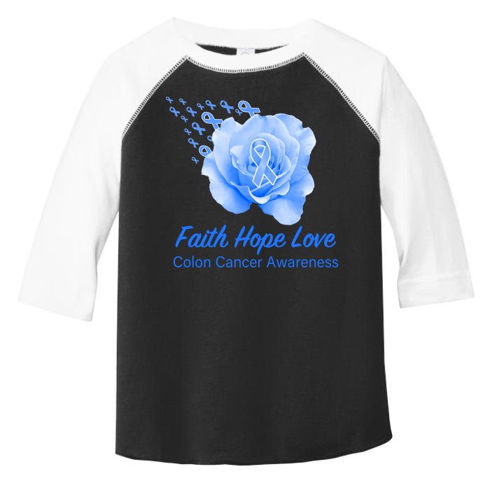 Faith Hope Love Colon Cancer Awareness Toddler Fine Jersey T-Shirt