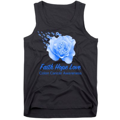 Faith Hope Love Colon Cancer Awareness Tank Top