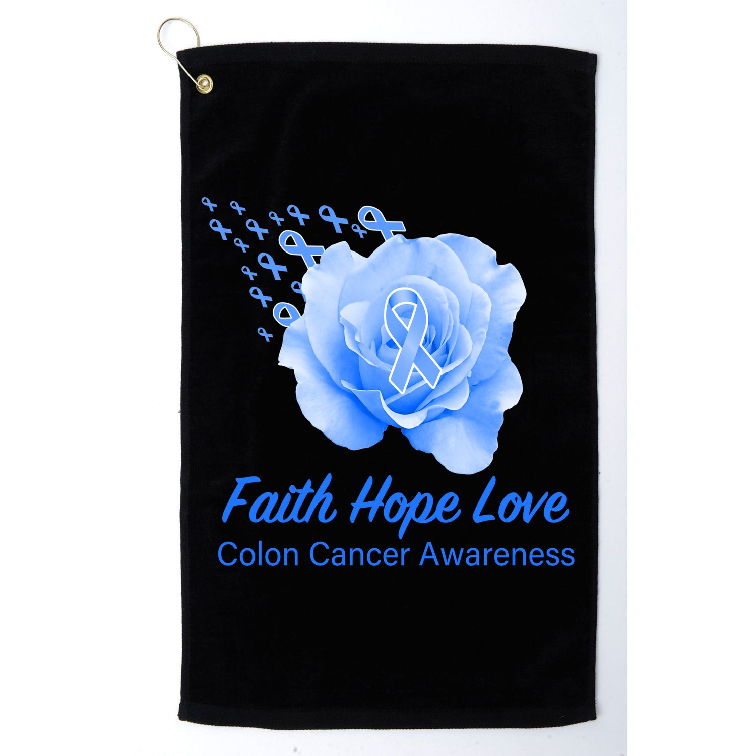 Faith Hope Love Colon Cancer Awareness Golf Towel