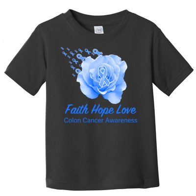 Faith Hope Love Colon Cancer Awareness Toddler T-Shirt