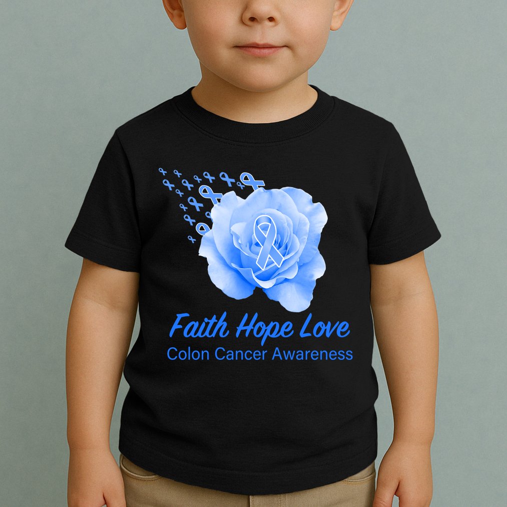 Faith Hope Love Colon Cancer Awareness Toddler T-Shirt