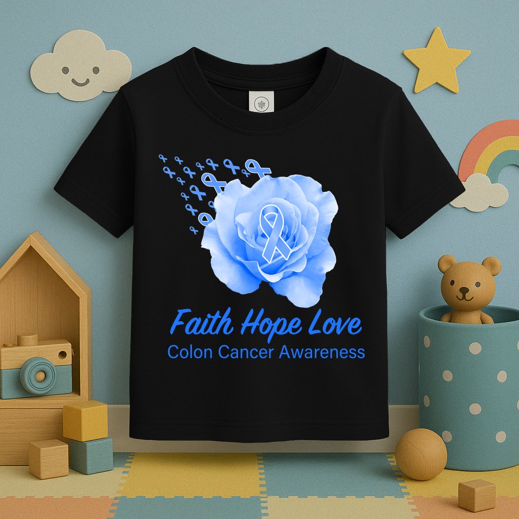 Faith Hope Love Colon Cancer Awareness Toddler T-Shirt
