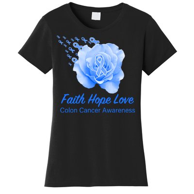 Faith Hope Love Colon Cancer Awareness Women's T-Shirt