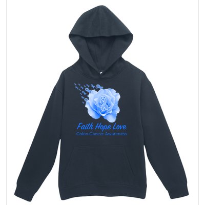 Faith Hope Love Colon Cancer Awareness Urban Pullover Hoodie