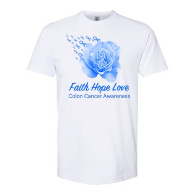 Faith Hope Love Colon Cancer Awareness Softstyle® CVC T-Shirt