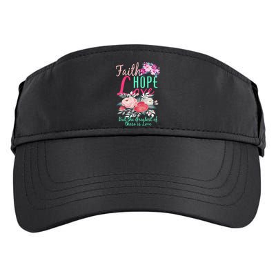 Faith Hope Love Greatest Of Them All Is Love Adult Drive Performance Visor