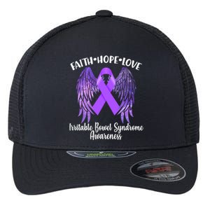 Faith Hope Love Irritable Bowel Syndrome Galaxy Angel Wings Flexfit Unipanel Trucker Cap