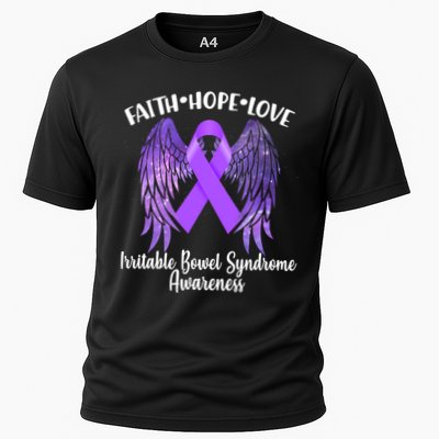 Faith Hope Love Irritable Bowel Syndrome Galaxy Angel Wings Performance Shirt
