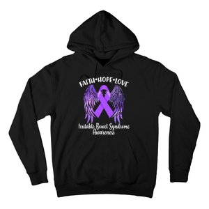 Faith Hope Love Irritable Bowel Syndrome Galaxy Angel Wings Hoodie