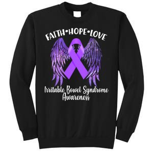 Faith Hope Love Irritable Bowel Syndrome Galaxy Angel Wings Sweatshirt