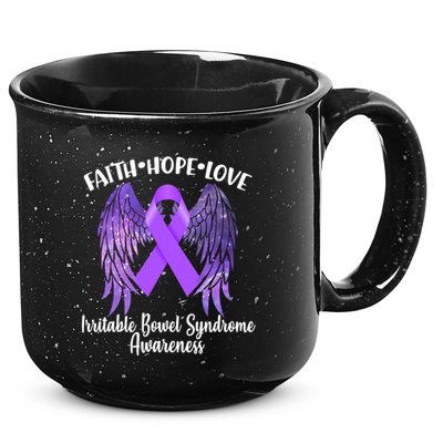 Faith Hope Love Irritable Bowel Syndrome Galaxy Angel Wings 15oz Campfire Ceramic Mug