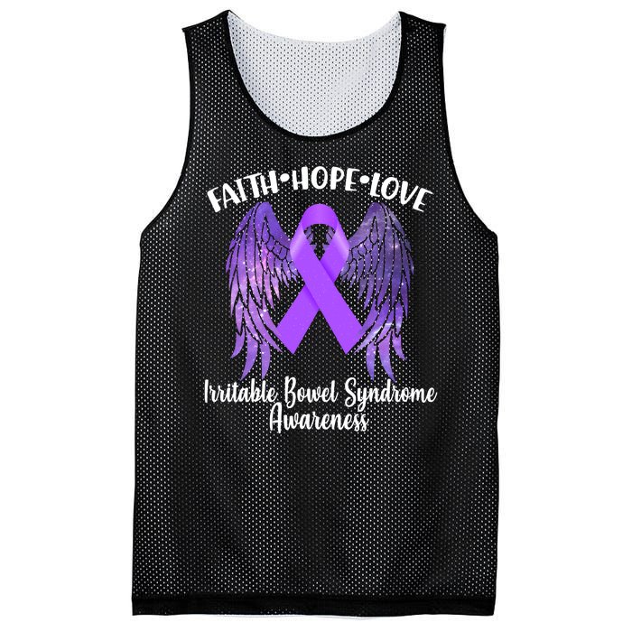 Faith Hope Love Irritable Bowel Syndrome Galaxy Angel Wings Mesh Reversible Basketball Jersey Tank