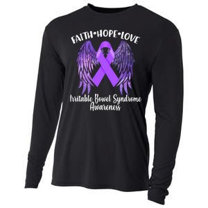 Faith Hope Love Irritable Bowel Syndrome Galaxy Angel Wings Cooling Performance Long Sleeve Crew