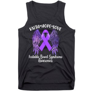 Faith Hope Love Irritable Bowel Syndrome Galaxy Angel Wings Tank Top