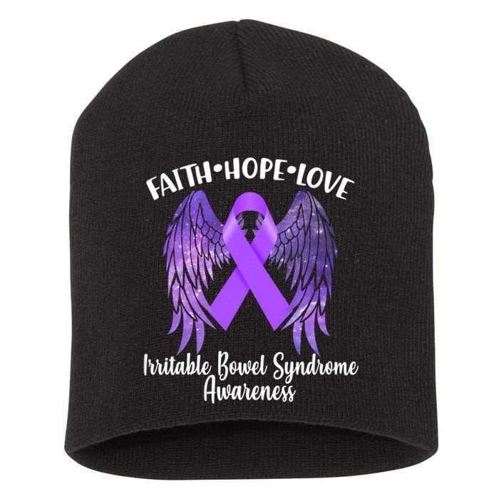 Faith Hope Love Irritable Bowel Syndrome Galaxy Angel Wings Short Acrylic Beanie