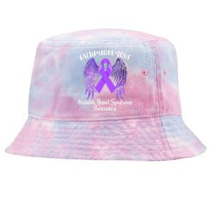 Faith Hope Love Irritable Bowel Syndrome Galaxy Angel Wings Tie-Dyed Bucket Hat