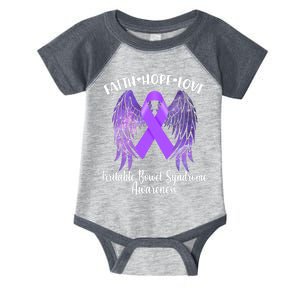 Faith Hope Love Irritable Bowel Syndrome Galaxy Angel Wings Infant Baby Jersey Bodysuit