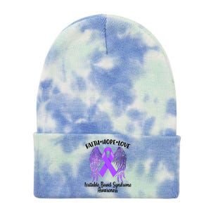 Faith Hope Love Irritable Bowel Syndrome Galaxy Angel Wings Tie Dye 12in Knit Beanie