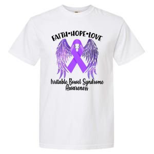 Faith Hope Love Irritable Bowel Syndrome Galaxy Angel Wings Garment-Dyed Heavyweight T-Shirt