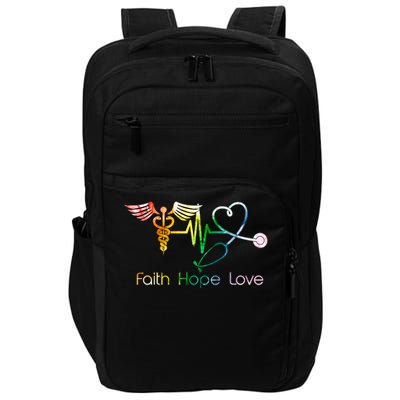 Faith Hope Love Nurse Impact Tech Backpack