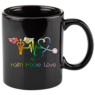 Faith Hope Love Nurse 11oz C Handle Ceramic Mug