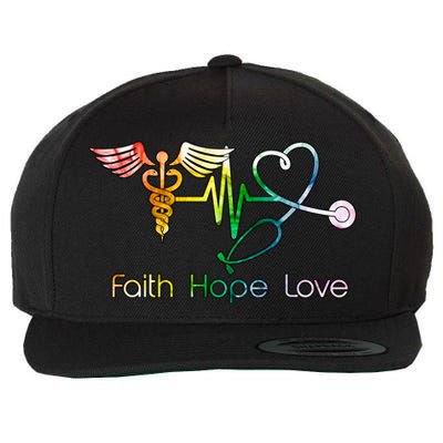 Faith Hope Love Nurse Wool Snapback Cap