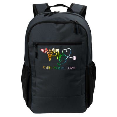 Faith Hope Love Nurse Daily Commute Backpack