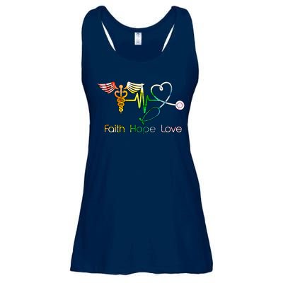 Faith Hope Love Nurse Ladies Essential Flowy Tank