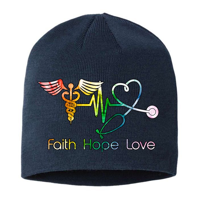 Faith Hope Love Nurse Sustainable Beanie