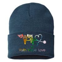 Faith Hope Love Nurse Sustainable Knit Beanie