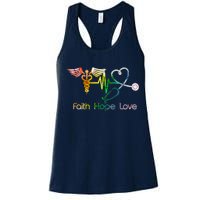 Faith Hope Love Nurse Women's Racerback Tank