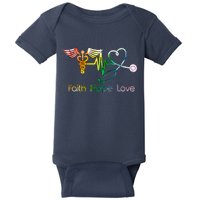 Faith Hope Love Nurse Baby Bodysuit