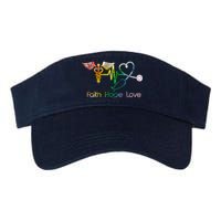 Faith Hope Love Nurse Valucap Bio-Washed Visor