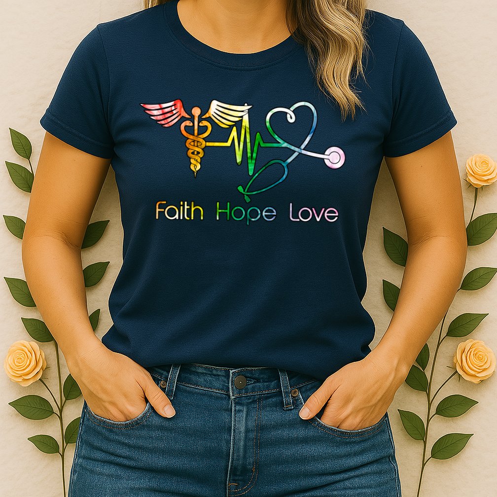 Faith Hope Love Nurse Womens T-Shirt