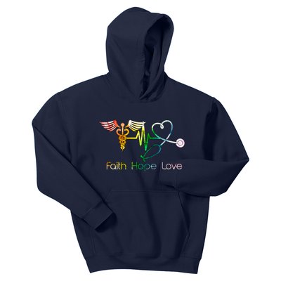 Faith Hope Love Nurse Kids Hoodie