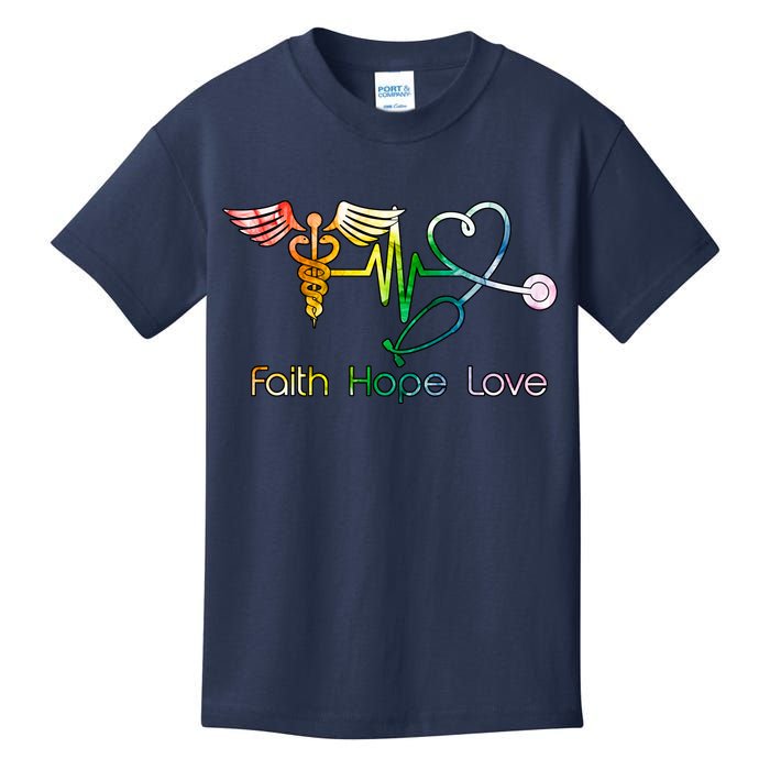 Faith Hope Love Nurse Kids T-Shirt