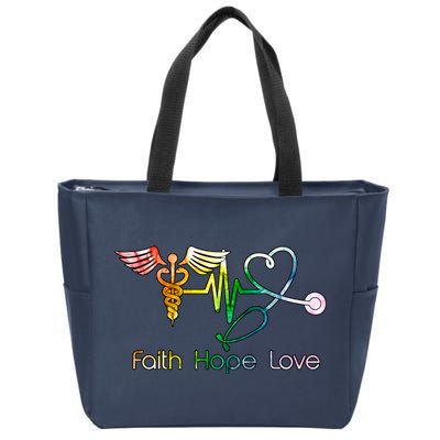 Faith Hope Love Nurse Zip Tote Bag