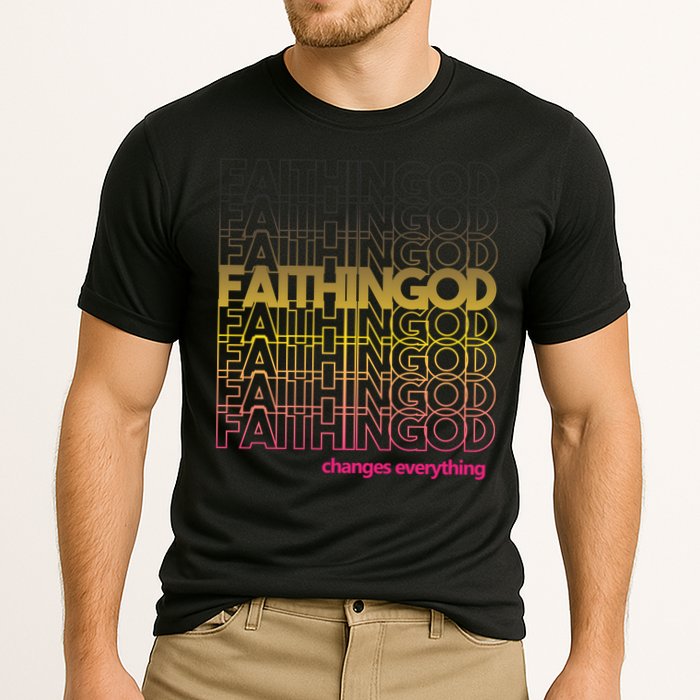 Faith In God Changes Everything Cooling Performance Crew T-Shirt