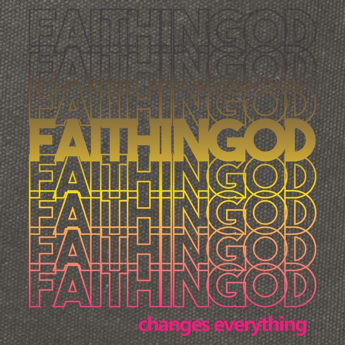 Faith In God Changes Everything Cotton Canvas Backpack
