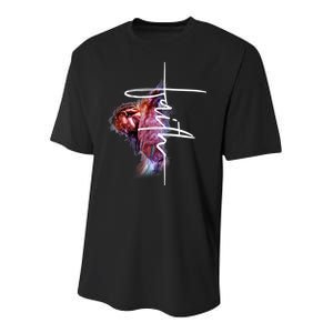 Faith In Jesus Youth Performance Sprint T-Shirt