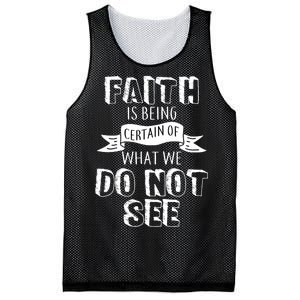 Faith Is Being Certain Of What We Do Not See Mesh Reversible Basketball Jersey Tank