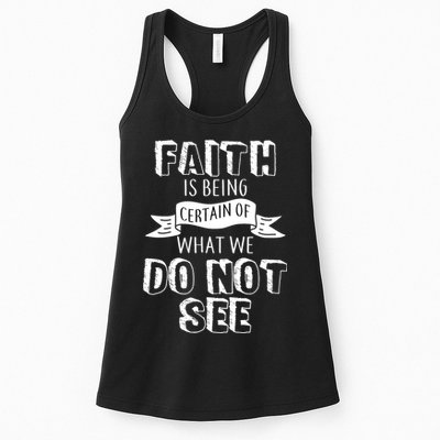 Faith Is Being Certain Of What We Do Not See Womens Tank Top