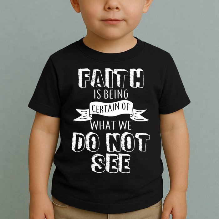 Faith Is Being Certain Of What We Do Not See Toddler T-Shirt