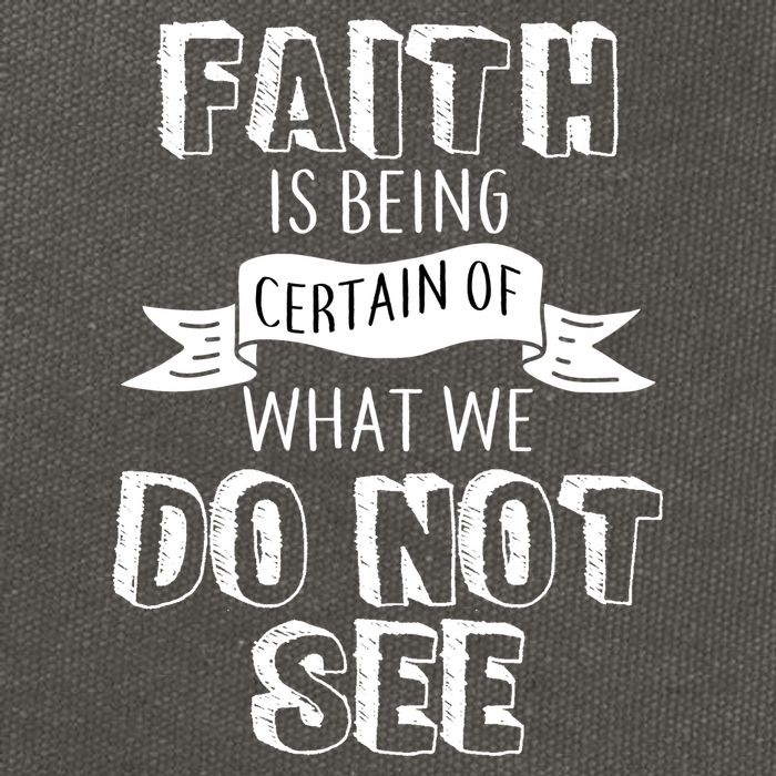 Faith Is Being Certain Of What We Do Not See Cotton Canvas Backpack